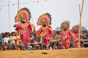 Chau dancers in festival celebrating this inscribed element