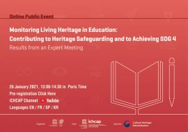 UNESCO Webinar: Monitoring Living Heritage in Education