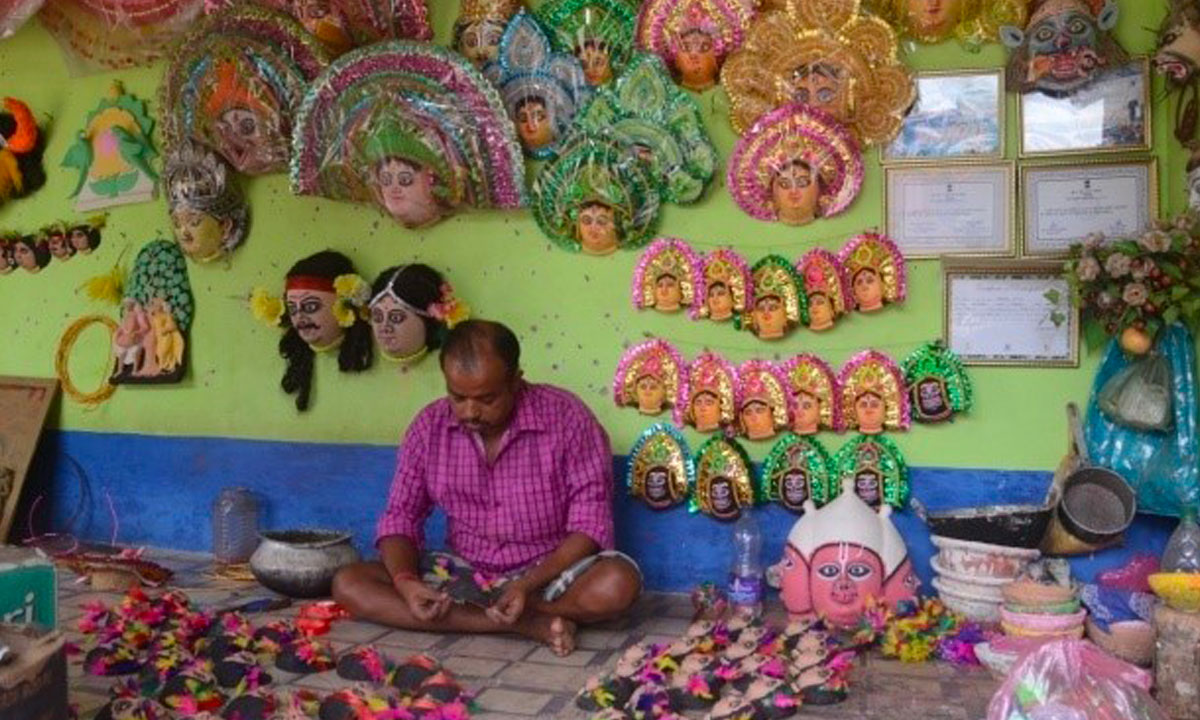 Chau mask-making, India