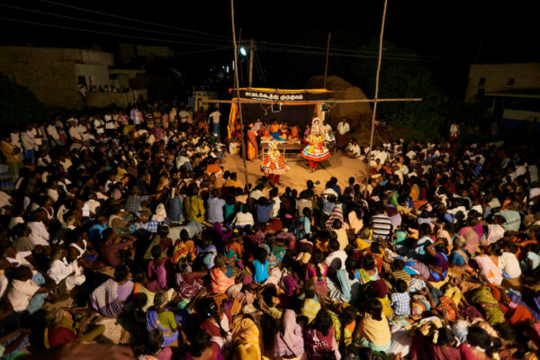 Kattaikkuttu Sangam_village audience Kattaikkuttu Sangam_village audience