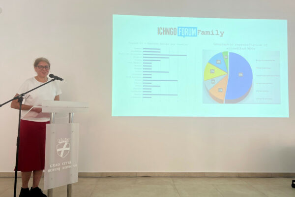 dr Masha Vukanovic presenting ICH NGO Forum